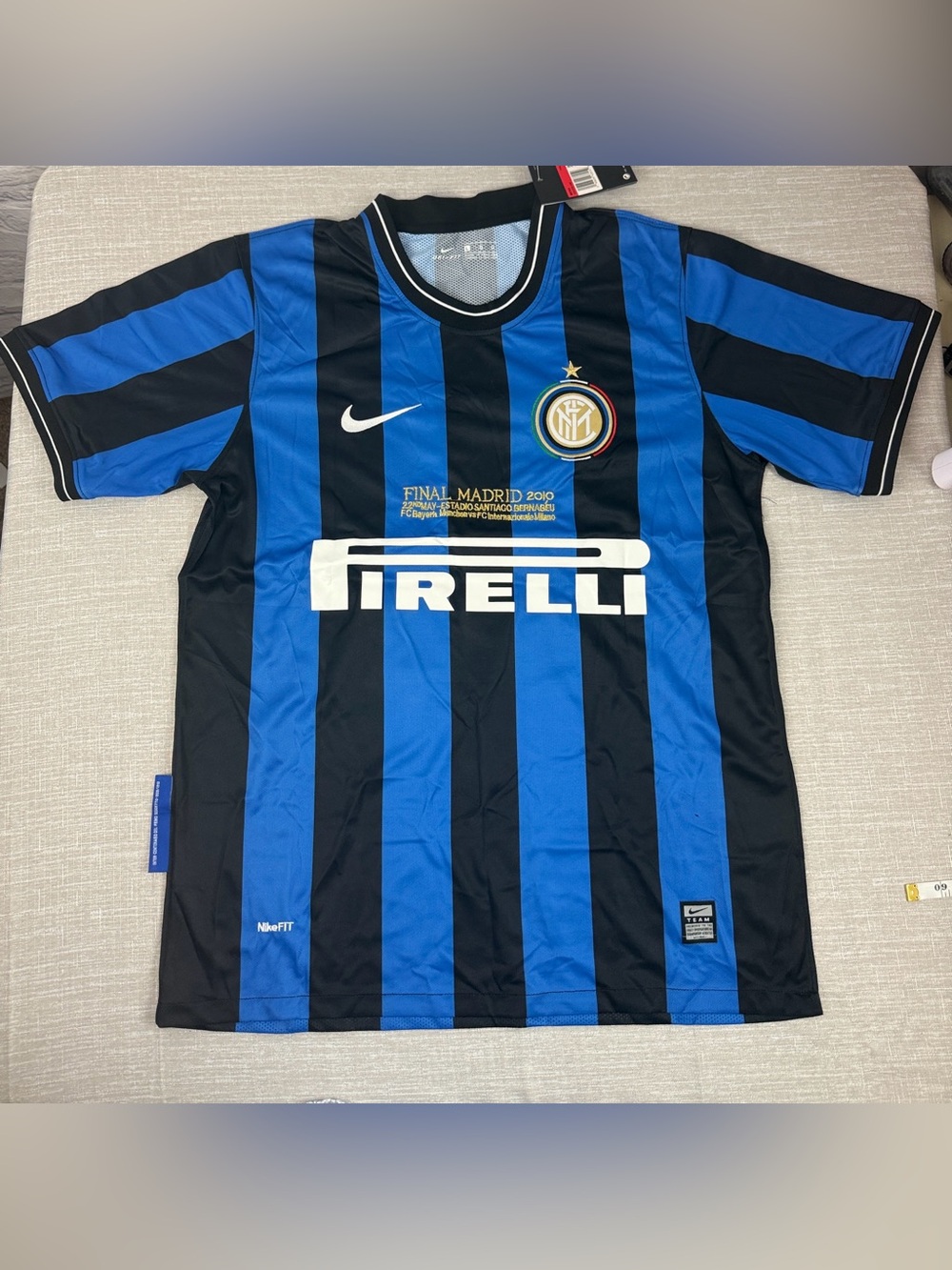 Inter Milan 09/10 Home Retro Soccer Jersey Nike Vintage Football Shirt UCL Final